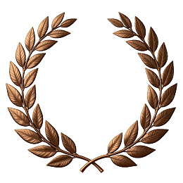 金色橄榄枝环形装饰图案