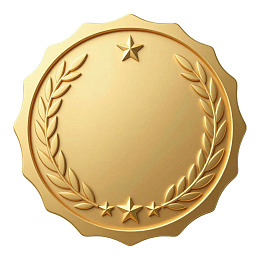 金色奖章设计图案图片