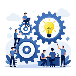 团队协作推动创意齿轮运转