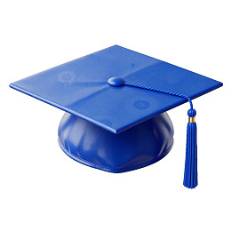 蓝色毕业帽特写图片