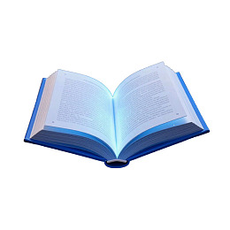 蓝色封面打开的书图片