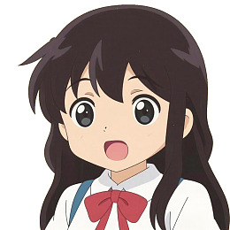 动漫女孩惊讶表情特写