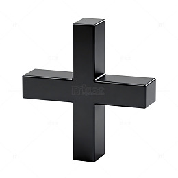 黑色现代十字架装饰雕塑