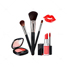 化妆工具插画素材