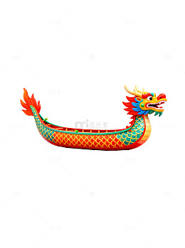 龙舟模型彩雕装饰