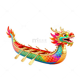 龙舟模型彩绘图