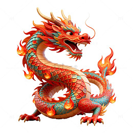 中国龙艺术插画