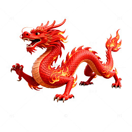 中国龙艺术插画