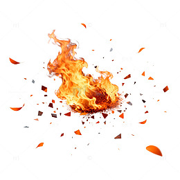 火焰碎片特效设计素材