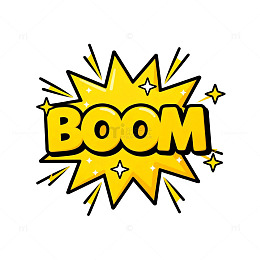 卡通爆炸效果图案设计元素