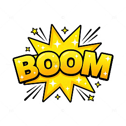 爆炸效果卡通图标设计素材