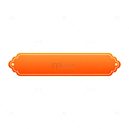 橙色复古标签设计元素