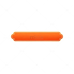 橙色长条按钮图标设计元素