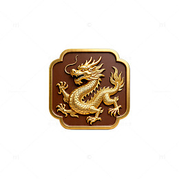 金龙徽章装饰艺术品