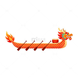 龙舟插画中国传统节日元素