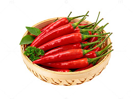 红辣椒竹篮静物图片