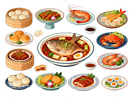 卡通美食插画合集