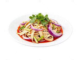 白色盘中式凉拌菜