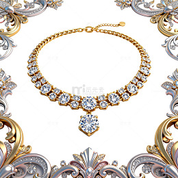 奢华金色项链珠宝