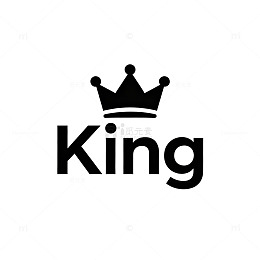 简约黑皇冠文字标志设计