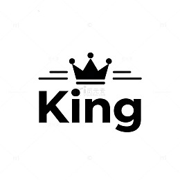 简约黑皇冠国王标志设计