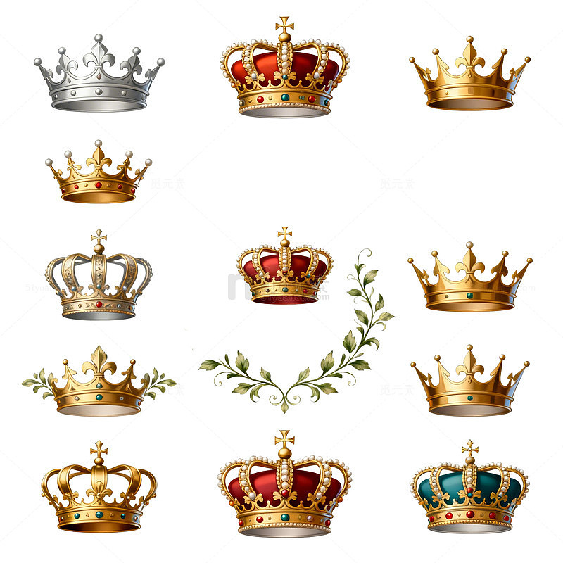 华丽皇冠图案设计元素