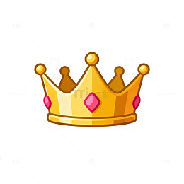 卡通金色皇冠装饰图案