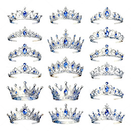 精致皇冠珠宝插画设计素材