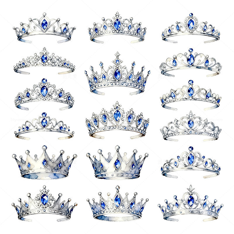 精致皇冠珠宝插画设计素材
