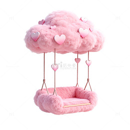 梦幻云朵秋千装饰