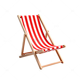 红白条纹沙滩椅简约设计