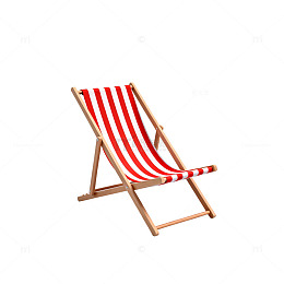 红白条纹折叠椅3D模型