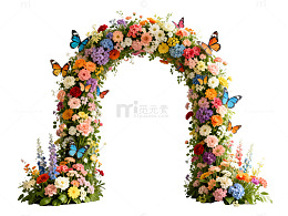 鲜花拱门婚礼装饰