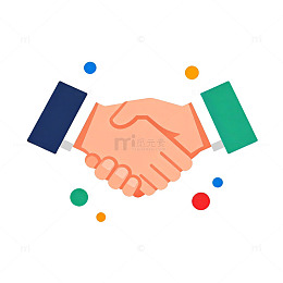 简洁风格握手合作矢量素材