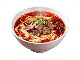 牛肉面汤美食插画设计素材