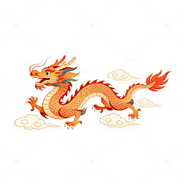 中国风龙图腾插画设计元素