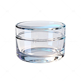 透明玻璃杯特写光影效果