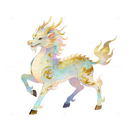 神兽麒麟奇幻插画