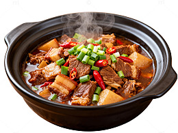 砂锅炖牛肉美食图片
