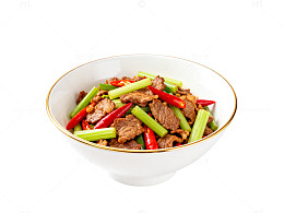 中式芹菜炒牛肉美食