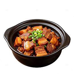 砂锅红烧肉美食插画图片