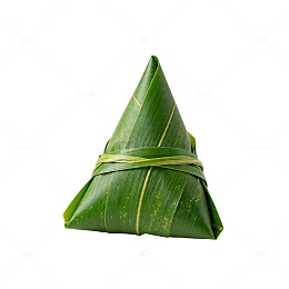 绿色粽叶包裹食品