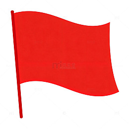 红色旗帜简约风格元素