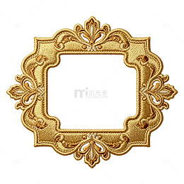 古典金色相框装饰元素