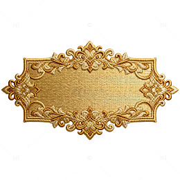 金色装饰花纹边框设计素材