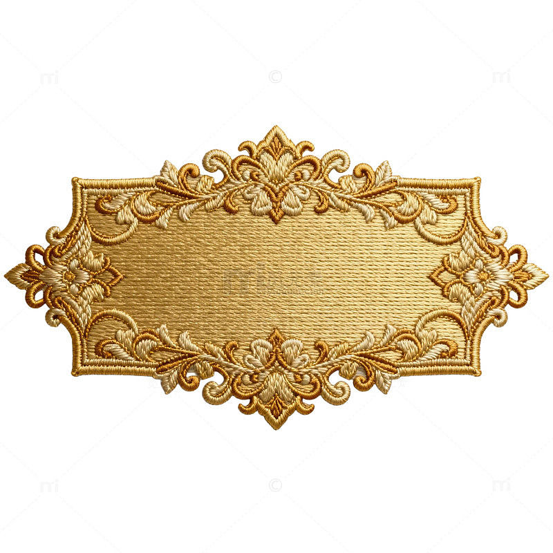 金色装饰花纹边框设计素材