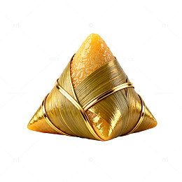 金黄色粽子美食插画素材