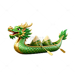 龙舟造型粽子装饰物