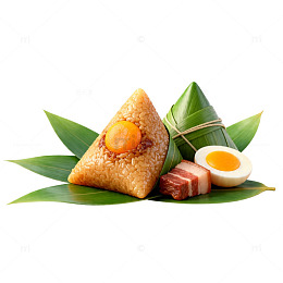 清新粽子美食图