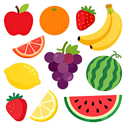 卡通水果插画设计素材